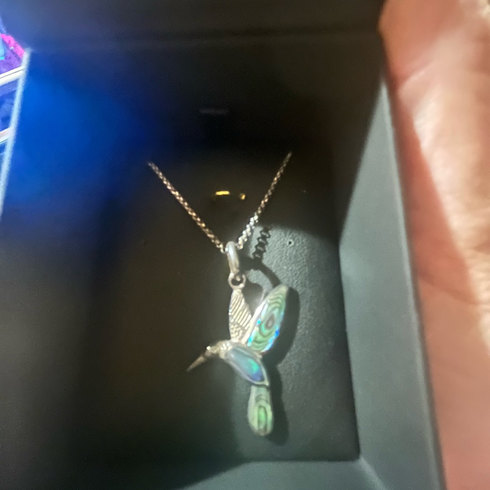 Daniel Steiger Sterling Silver Hummingbird Pendant Necklace
